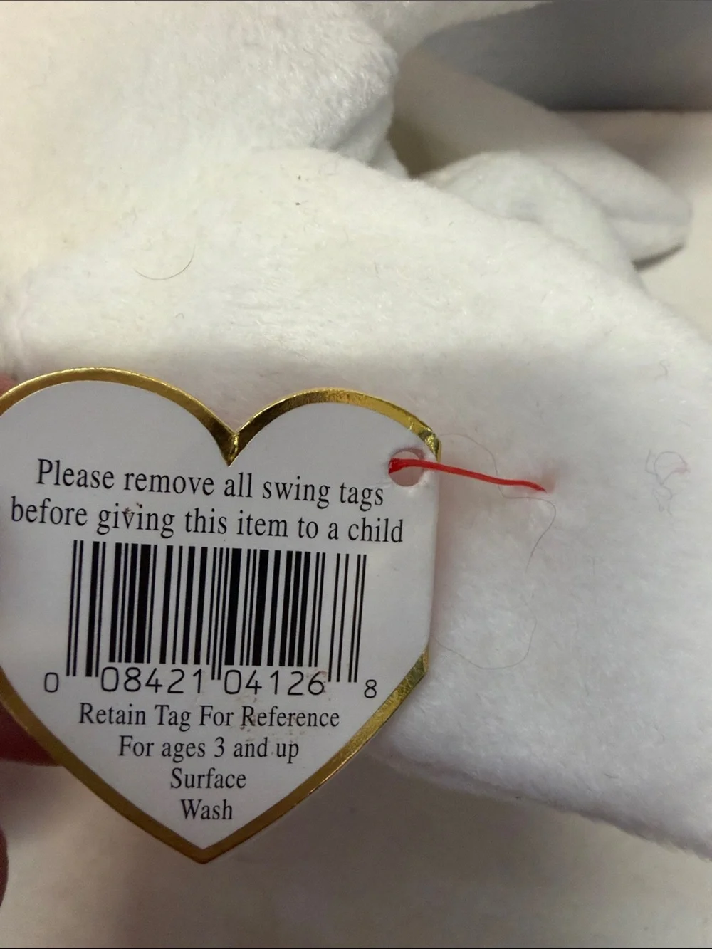 NWT Ty Gracie the Swan Beanie Baby Plush with Orange Beak & Feet